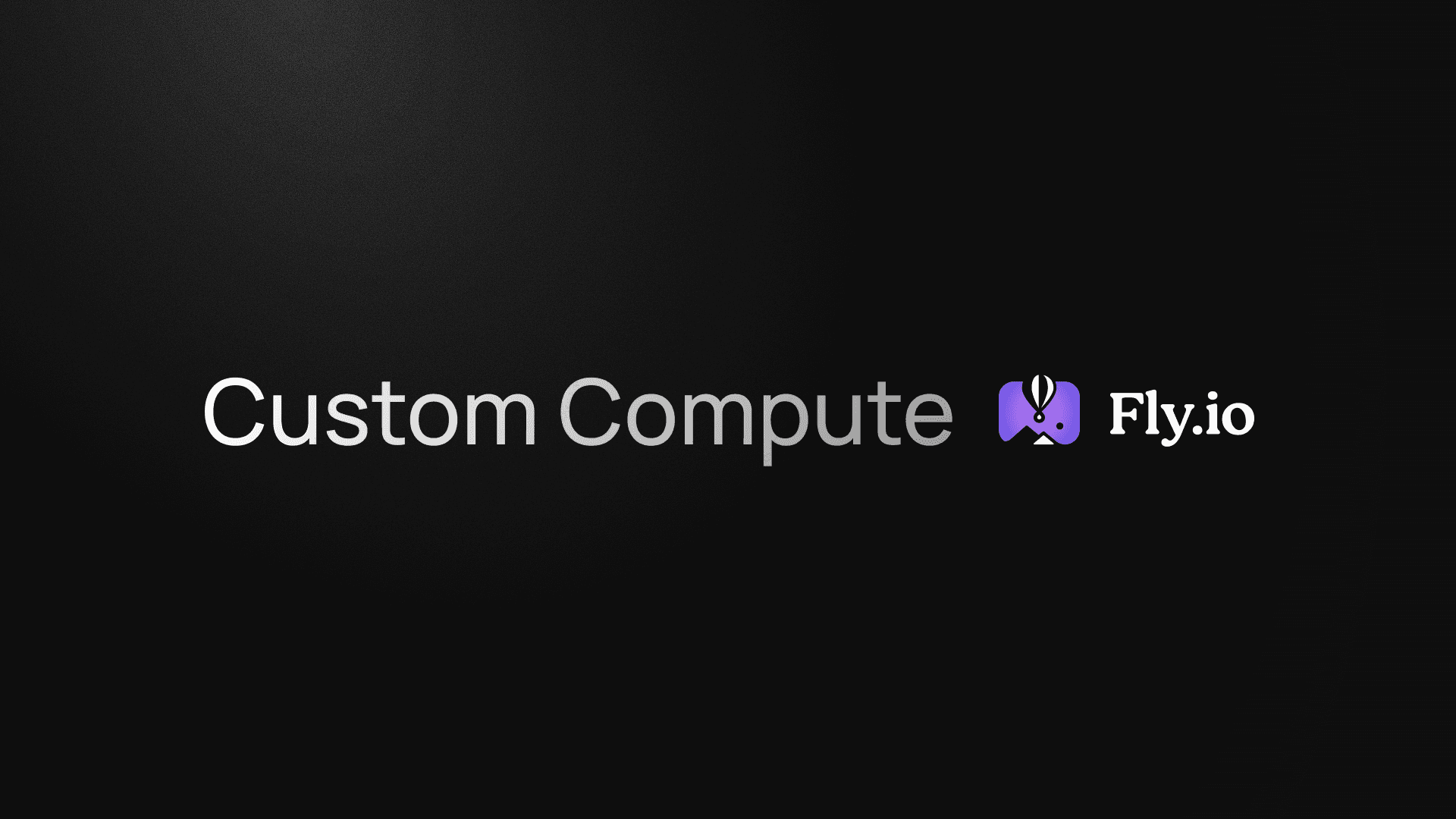 InsForge Custom Compute powered by Fly.io, dark cover graphic